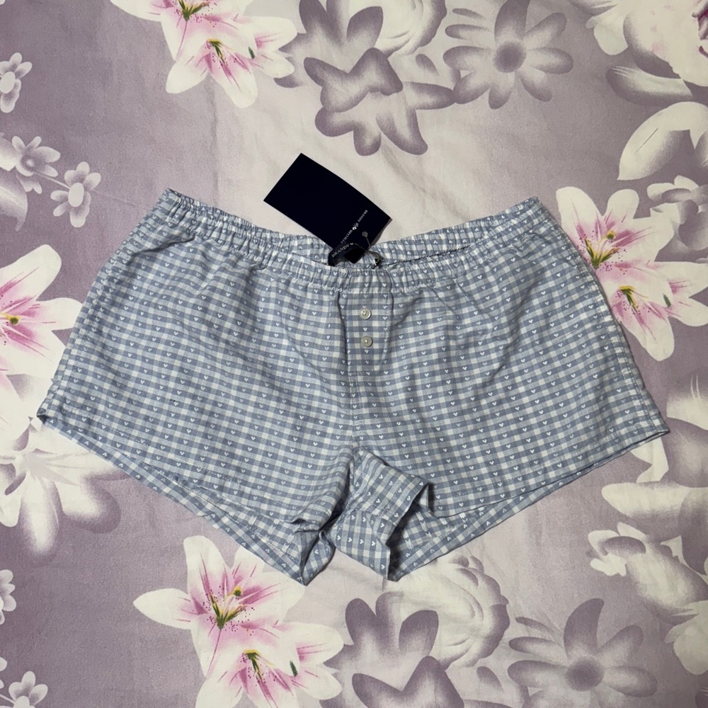 brandy blue gingham pj shorts